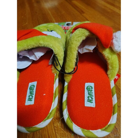 Dr Seuss The Grinch slippers ladies slip-on Christmas  size 9-10 - Picture 2 of 4